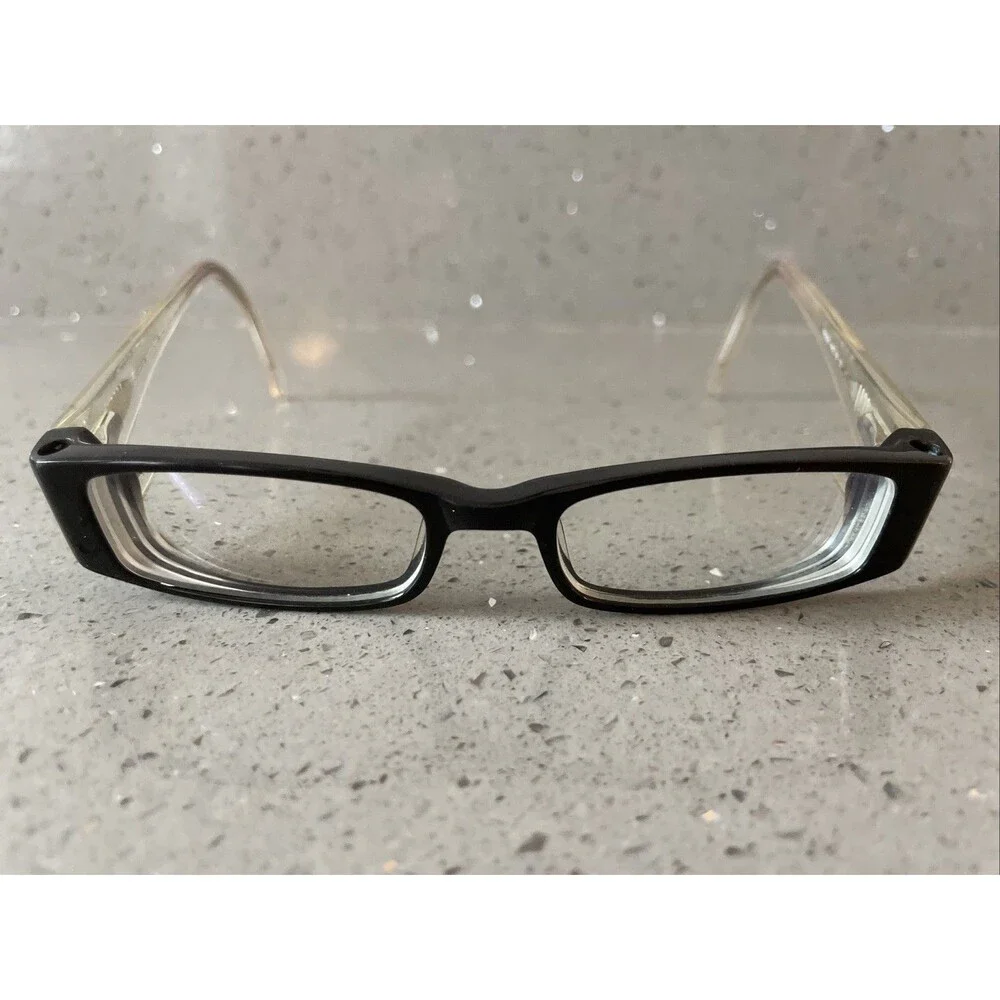 EASYCLIP EYEWEAR P6025 Eyeglasses Frames ONLY 46-16-130 Black Flex Hinge